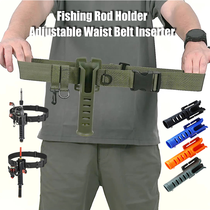 Fishing Rod Casting - Cinturón de pesca colgante, soporte de