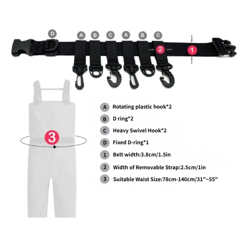 1 Cinturón de Pesca Ajustable  - Fishing Rod Travel reseña y precio
