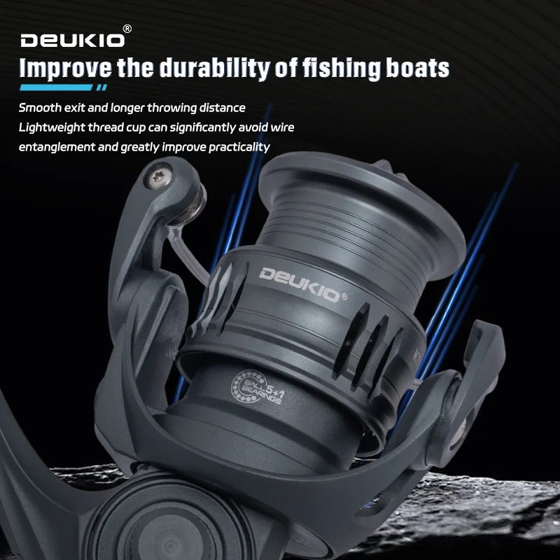 DEUKIO Carrete de Pesca Girato - Abu Garcia Reel Max reseña y precio
