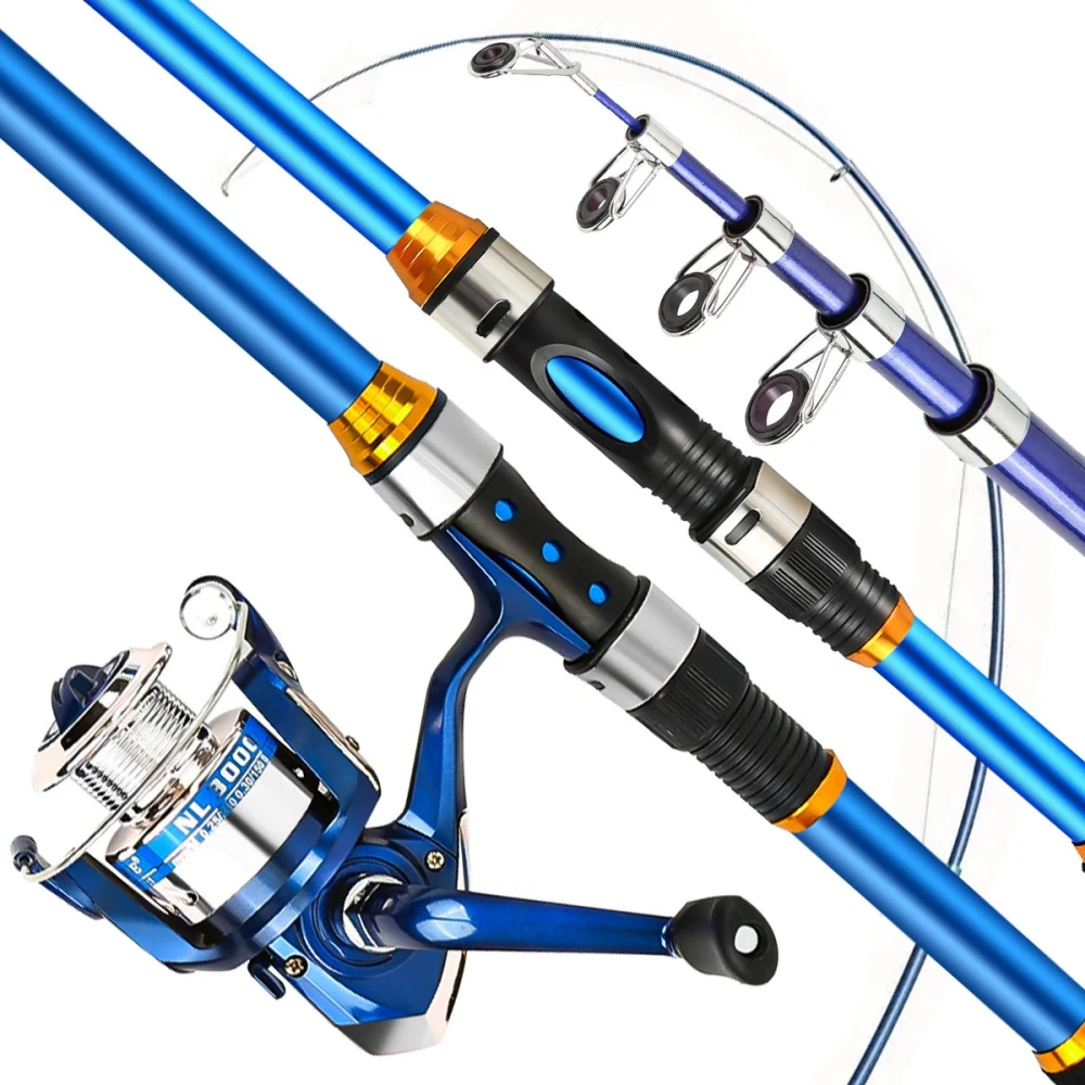 Juego de cañas de pescar teles - Fishing Rod Boat reseña y precio