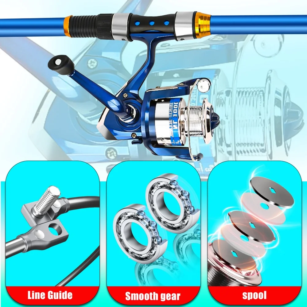 Juego de cañas de pescar teles - Fishing Rod Boat reseña y precio